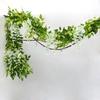Artificial Wisteria Vine Silk Hanging Flower Fake Leaf Flower Vine for Home Garden Outdoor Ceremony Wedding Arch Floral Decor
