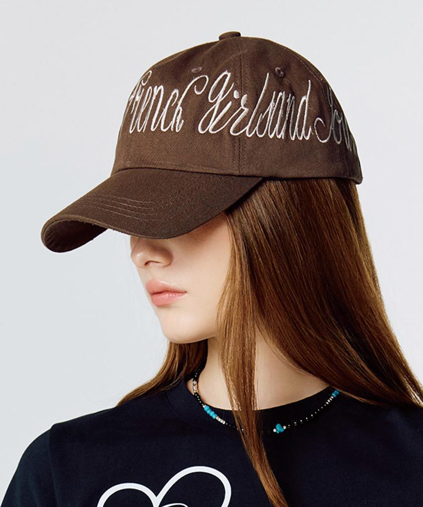 LARTIGENT L15 Lettering Ball Cap(Brown)