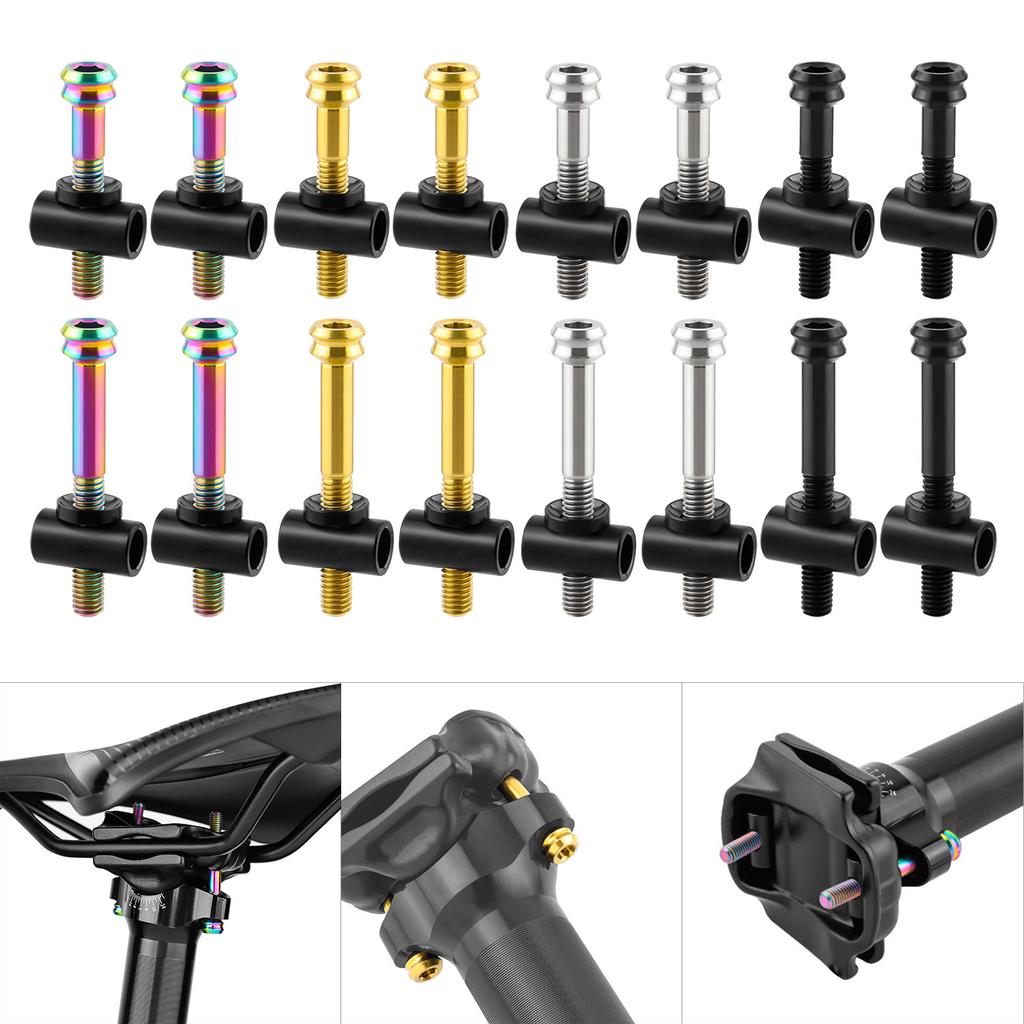 Šroub sedlovky z titanové slitiny 5x30/40mm Univerzální šrouby sedlovky Cyklistické šrouby Objímka sedlovky jízdního kola Trubkový šroub Matice Podložka