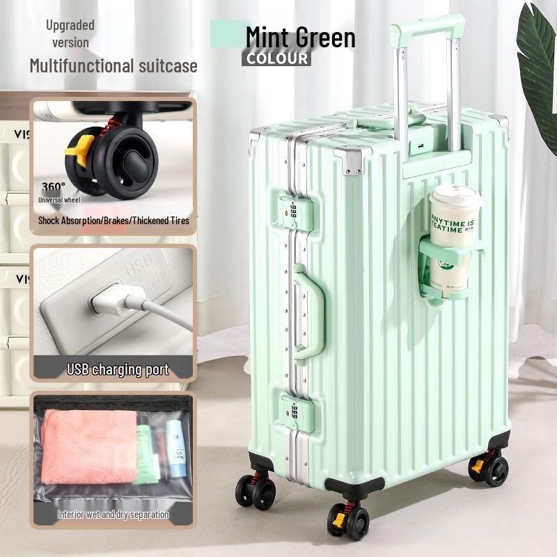 Aluminum Frame Hardshell Luggage 24 inch