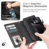 iPhone 16/15 Magnetic Leather Wallet Phone Case Cover