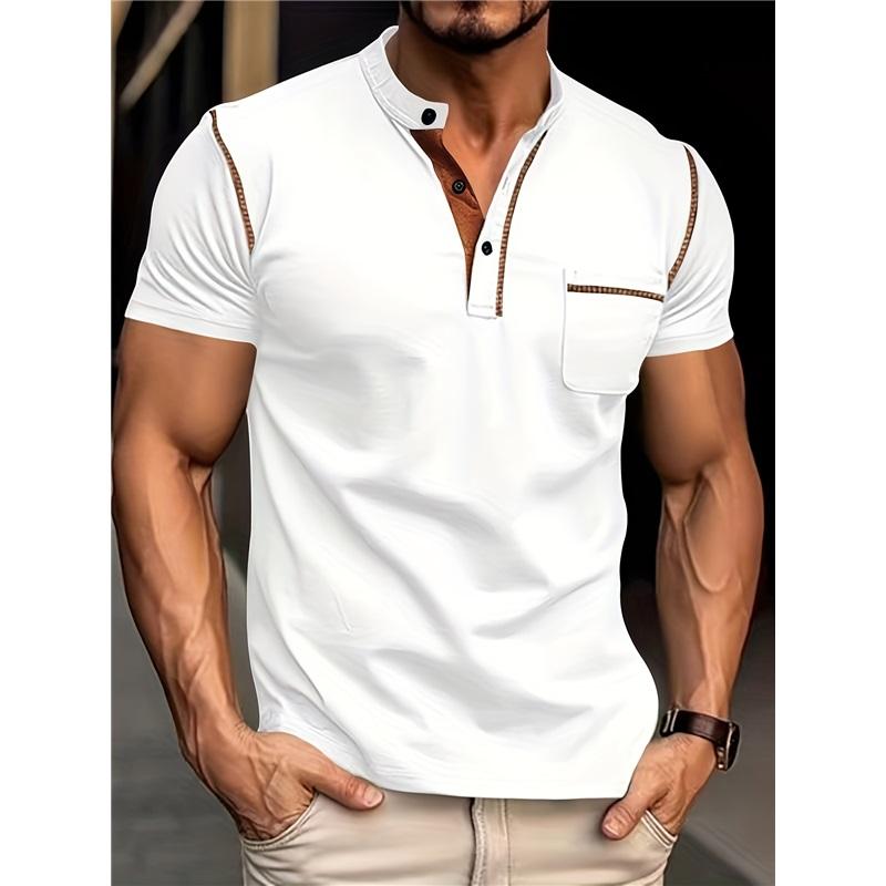 

Летняя новая мужская футболка с короткими рукавами, быстросохнущая повседневная рубашка-поло для мужчин XXXL белый