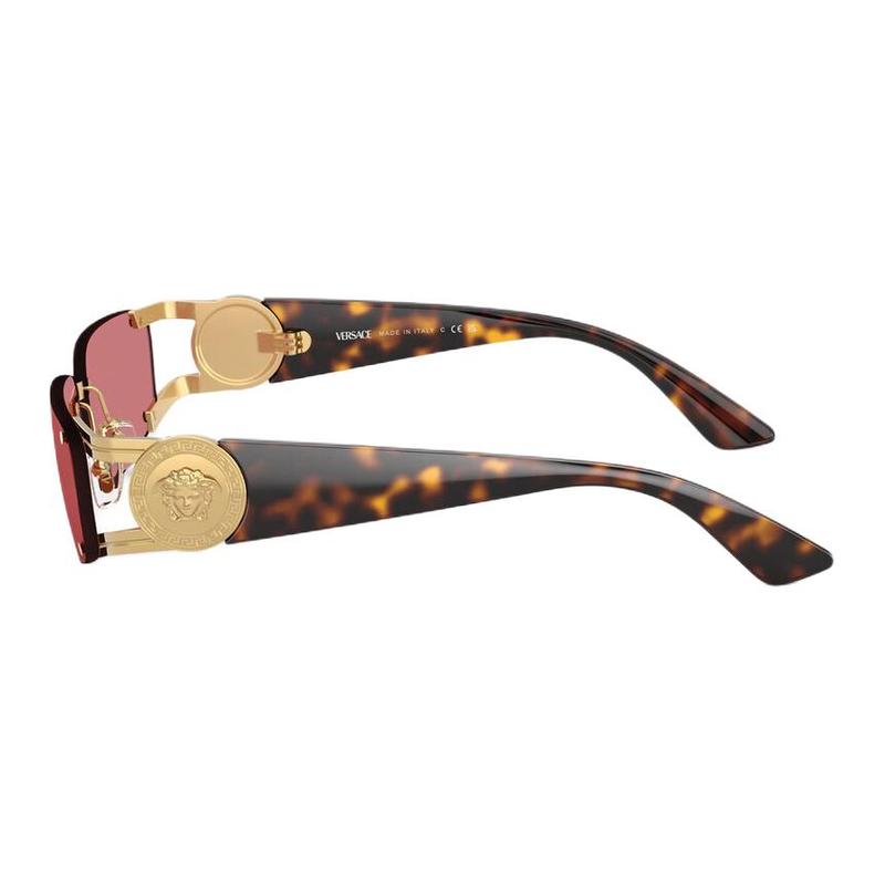 Versace Temple logo metal rectangular sunglasses men's gold 42362909 O2291-O10027559_ONUL-gold 59