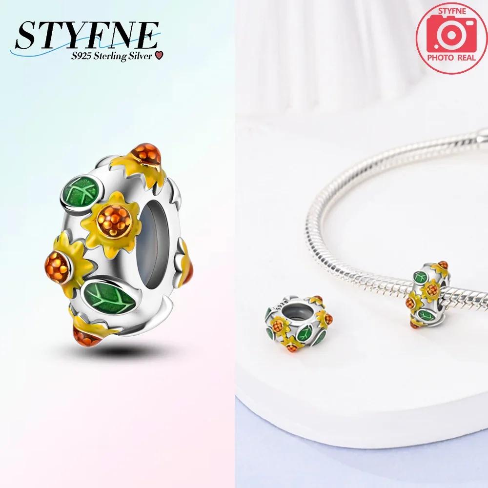 Original Copper Charms Beads Colorful Butterfly Pink Spider Cat Beads Fit Bracelet Women Accessory Jewelry Diy Gift