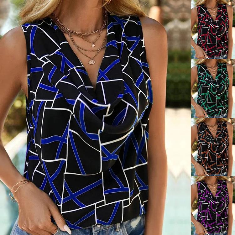 

Женский летний повседневный клетчатый полосатый жилет без рукавов, топ