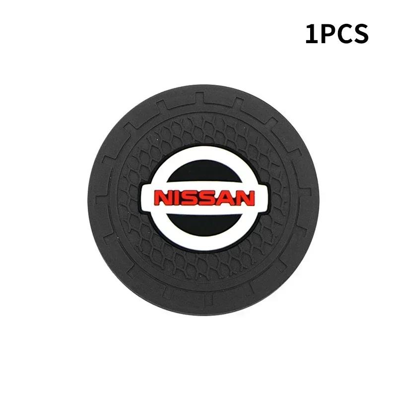 

2025 For Nissan 1/2pcs Car Coaster Water Cup Slot Non-Slip Mat Pad Silicone For Nissan X-trail Qashqai Note Juke Sentra Patrol L