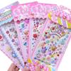Children's 3D Cartoon Diamond Gem Stickers - Girls' Handmade Decorative Sparkle Stickers