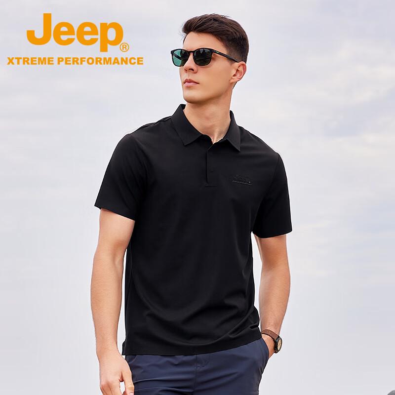 JEEPPOLO Men s Waffle Knit Moisture-Wicking Polo Shirt M
