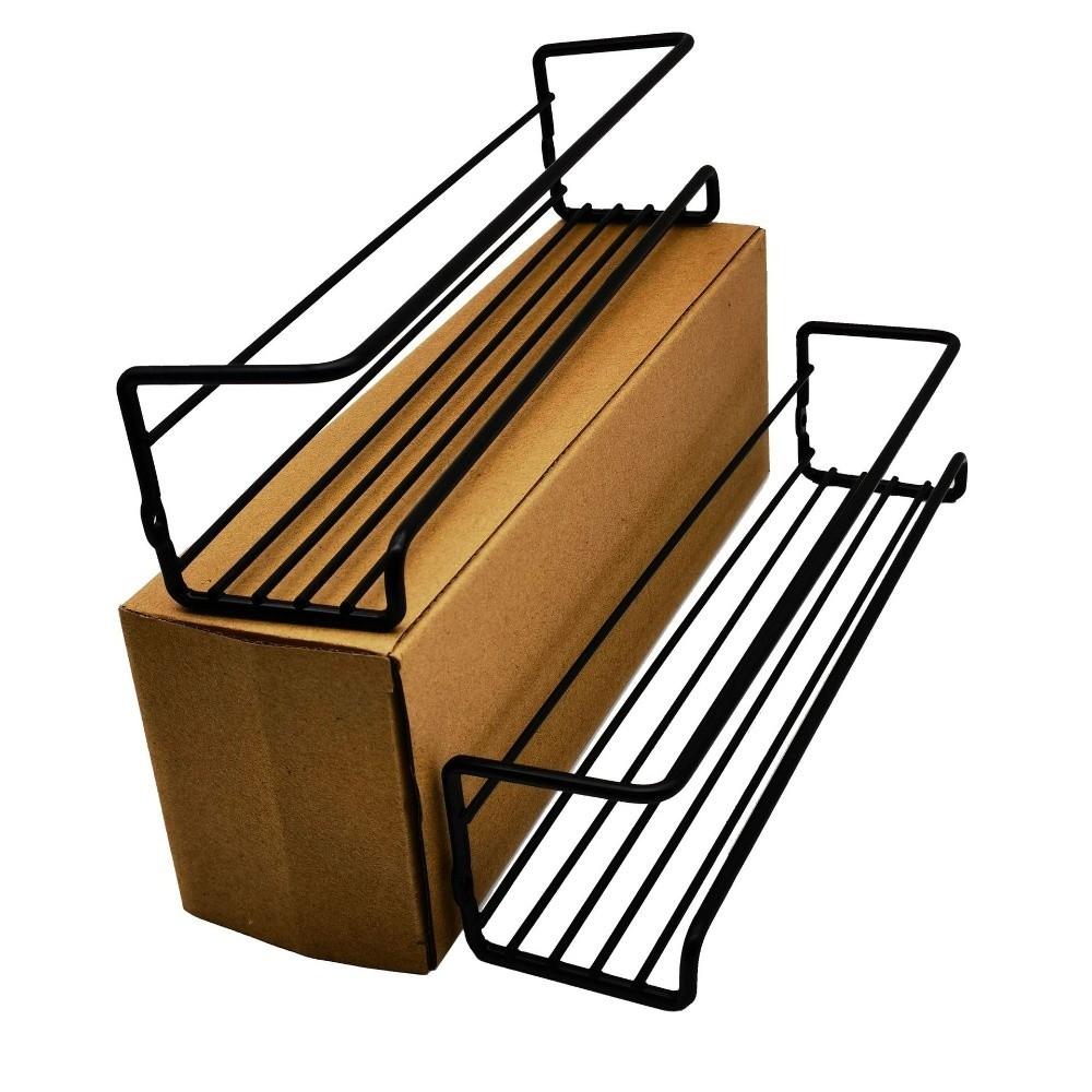 Single Layer Wall-Mounted Seasoning Shelf Carbon Steel Hanging Racks  Restaurant