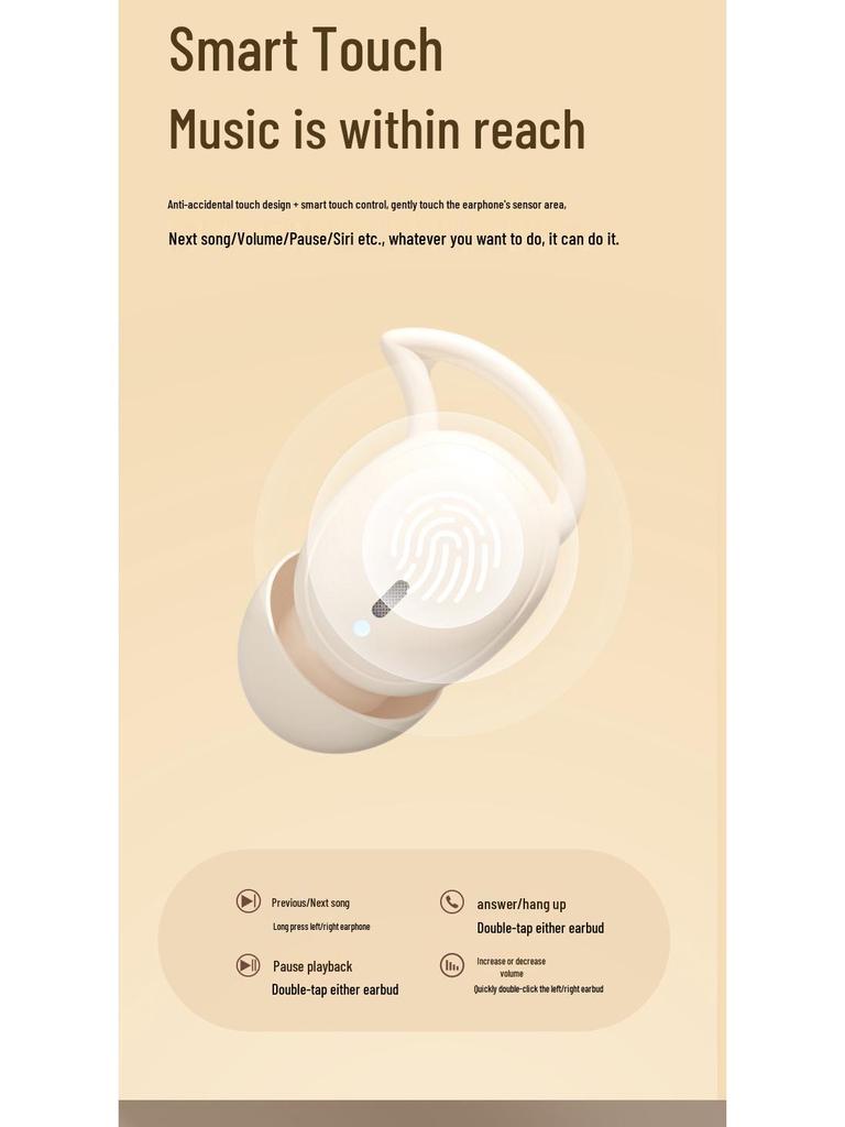 2024 TWS Sleep Noise-Canceling Wireless Bluetooth M72 In-ear Headphones