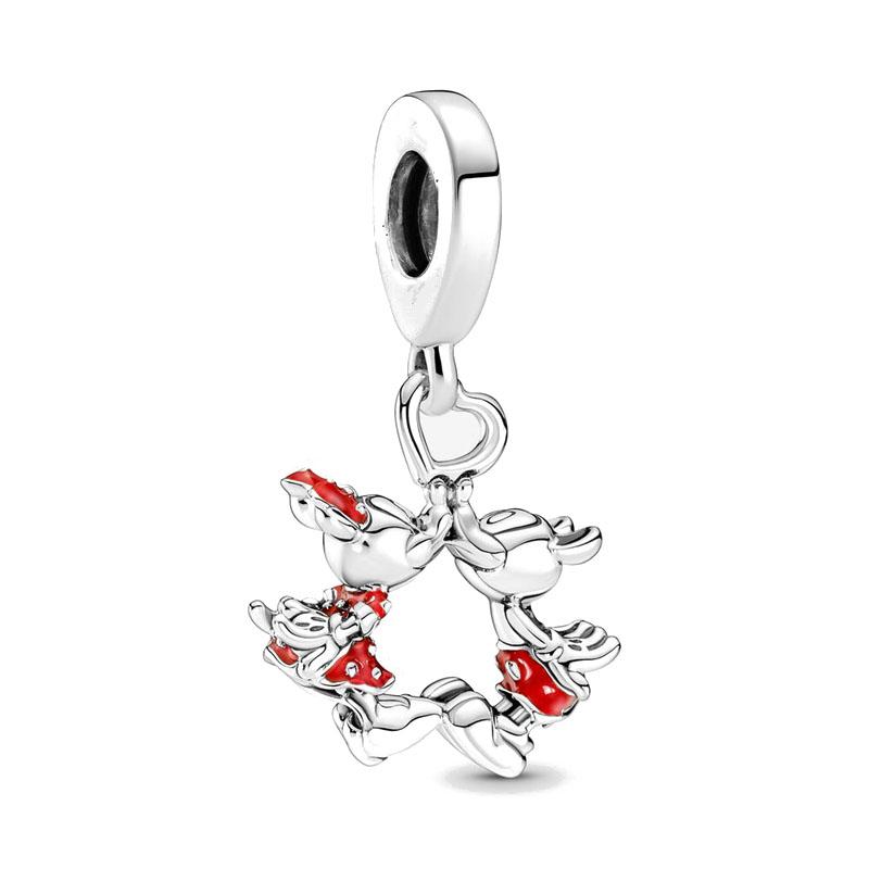 European 925 Silver Charm Pendant for Boys, Girls, Ducks, Planes, Mice Suitable for Original Bracelets DIY Jewelry Accessories