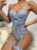 Lace Sexy Lingerie Transparent  Porno Lace Erotic Underwear Sexy Bra Set And Garter Lingerie Sexy  Erotic Sleepwear