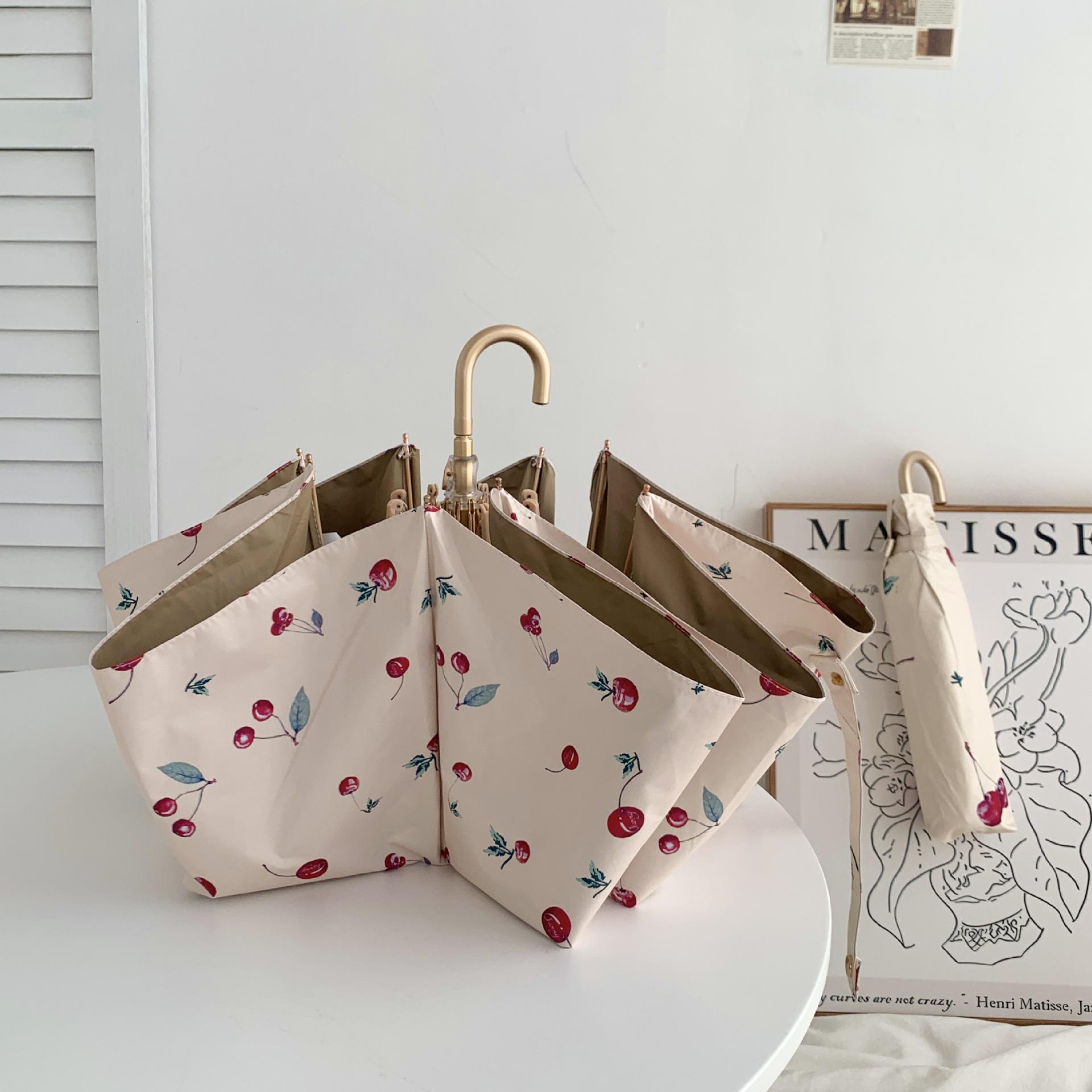 

Компактный ретро зонт от солнца и дождя - Стильный, с УФ-защитой, складной дизайн для женщин