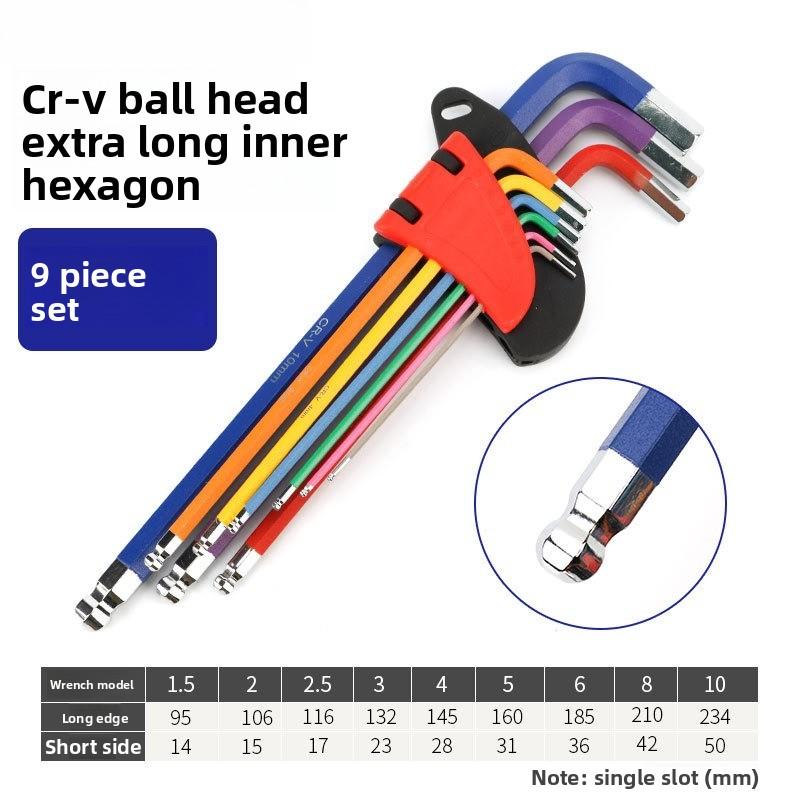 

Новый Прочный Набор Шестигранных Ключей для Ремонта Велосипеда L-образный Набор Шестигранный Винт Длинный Рычаг от 1,5 мм до 10 мм Шестигранный Ключ Ручные Инструменты 9 шт.