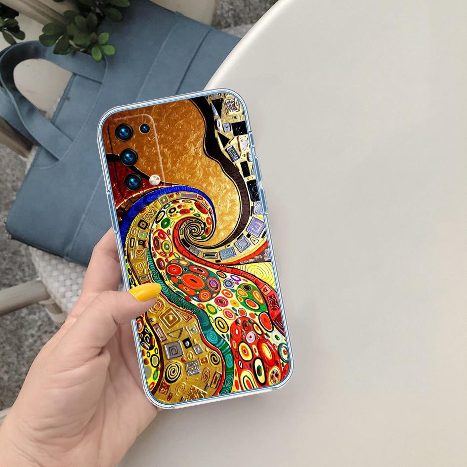BF67 Gustav Klimt Soft Shell Transparent Phone Case for Motorola Moto G7 G8 G9 G84 G85 G73 G24 G15 Z2 Play Power Plus