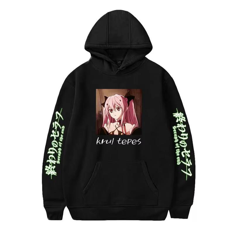 

Japan Anime Seraph of The End Hoodies Pullover Men Funny Manga Mikaela Yuuichirou Tepes Krul Graphic Winter Oversize Sweatshirt 3XL