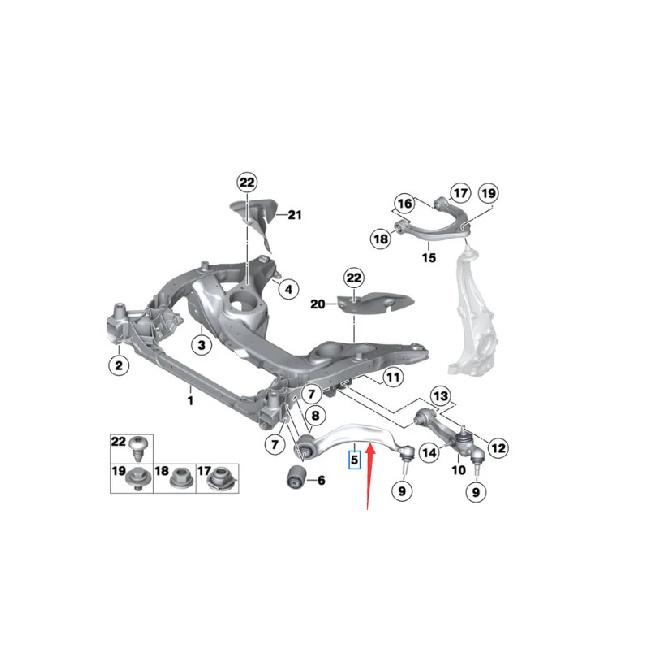 A Front Lower Arm For Rolls-Royce Ghost And Wraith 31126775959 Or 31126775960
