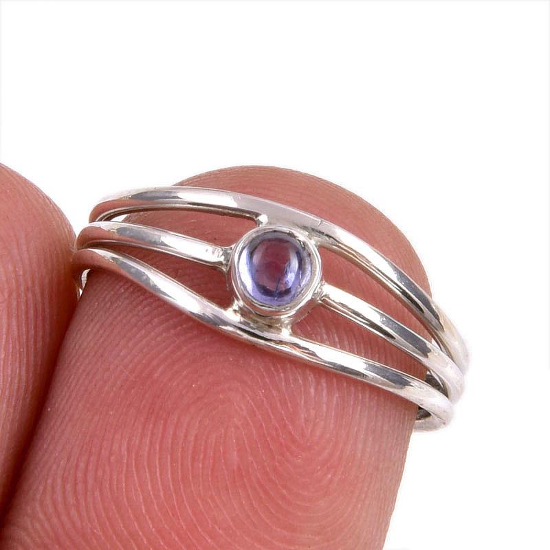

Natural Tanzanite Gemstone 925 Solid Sterling Silver Jewelry Ring Size 5.5 s5f24