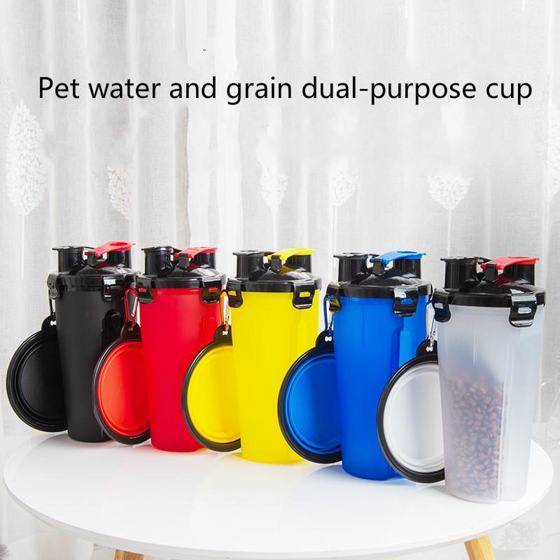 Buy Pet Water Food Cup Portable Dog Food Storage Bucket Dog Water Cup