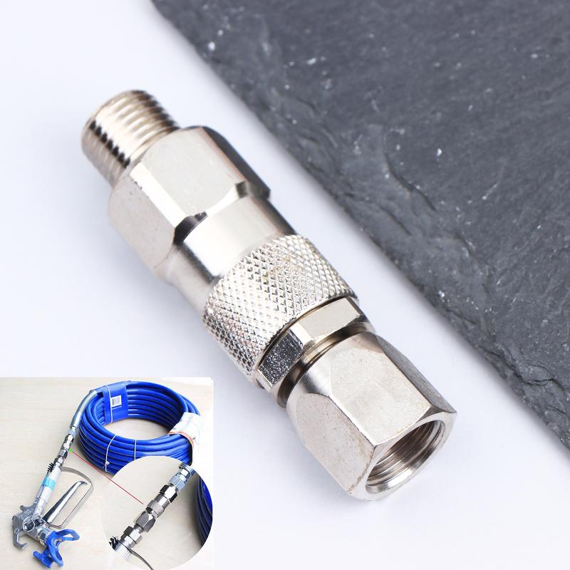 360-Grad-Schwenkgelenk für 1/4-Zoll Airless-Sprühschlauch Edelstahl-Hochdruckverbinder für Spritzpistole Lackierarbeiten Langlebig