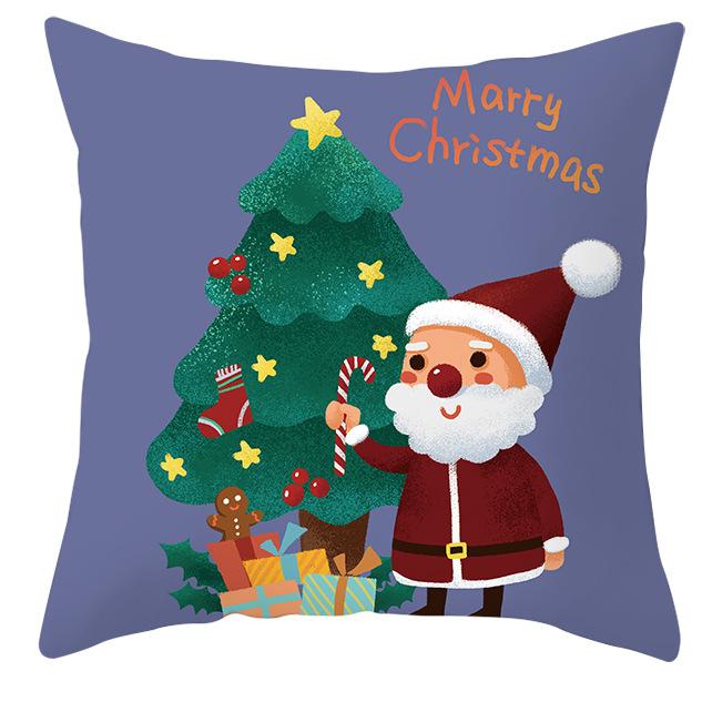 New Santa Claus Pillowcase Cute Christmas Home Cushion Cover Cute Cartoon Pillow