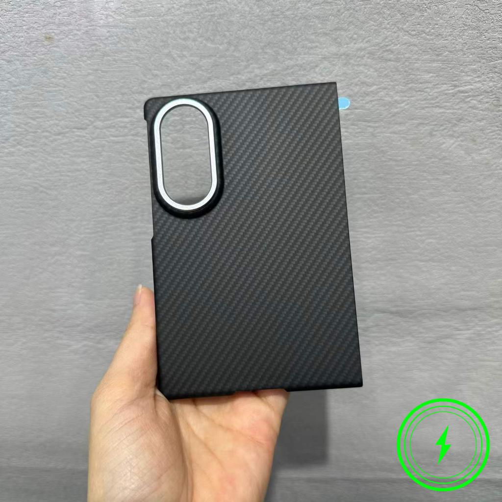 High Quality Magnetic 1500D Carbon Fiber Pattern PC Case for For Samsung Galaxy Z Fold 8 Kevlar Skin Feel Wireless Charge Cover