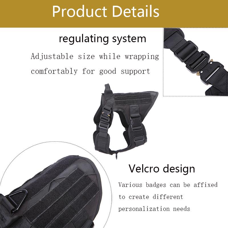 Cross-Border Tactical Dog Harness: Anti-Burst Outdoor Vest for Large Dogs