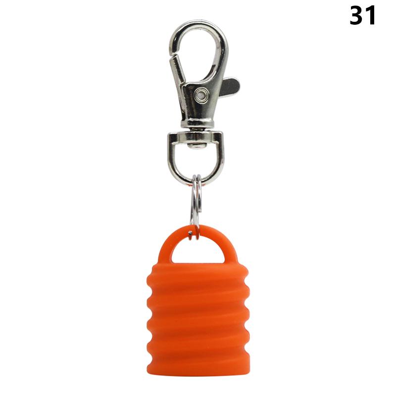 High Quality Practical Silicone Keychain Cap Portable Durable Holder Keychain Compatible For Lip Balm Lipstick Storage Cap
