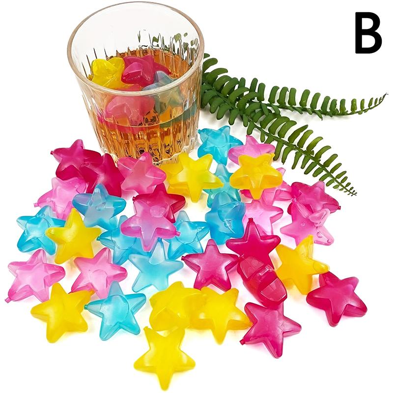 24Pcs Reusable Plastic Quick-Freeze Easy-To-Clean Fake Ice Cubes For Making Cold Appealing Drinks