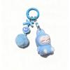 Flocking Sitting Doll Girl Bag Pendant Cute Student Pendant Keychain