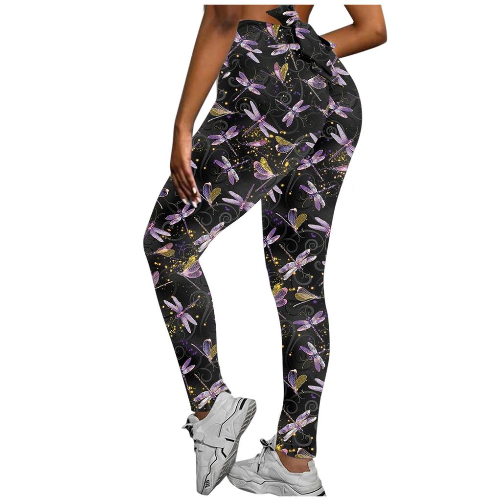 Women Printing High Waist Stretch Strethcy Fitness Leggings Yoga Pants