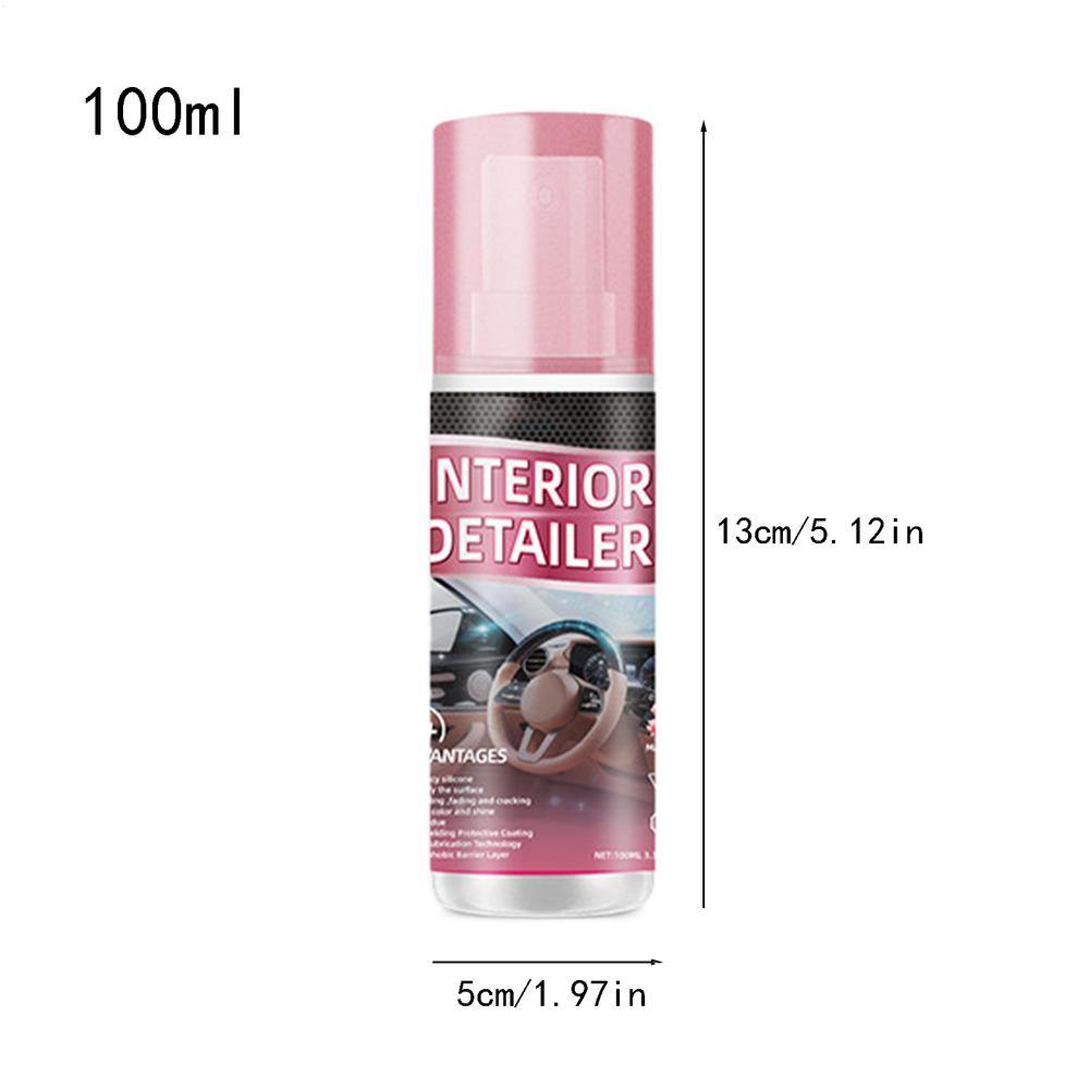 1pcs Car Interior Cleaner 100ml Powerful Stain Remover Leather Car Seat Cleaner Detailer Spray For Dashboards Seats Rubber Glass
