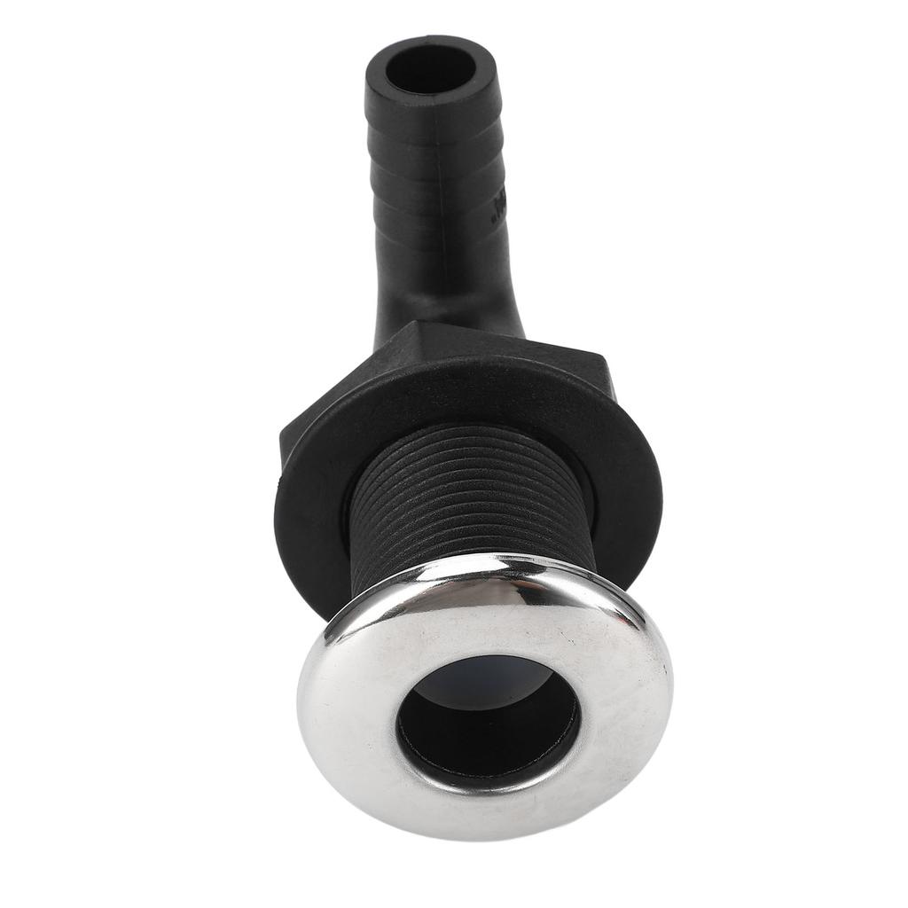 3 4in Thru Hull Fitting Nylon Leakproof High Toughness Thru Hull Hose Connection for Boat Marine 90 Degree Elbow