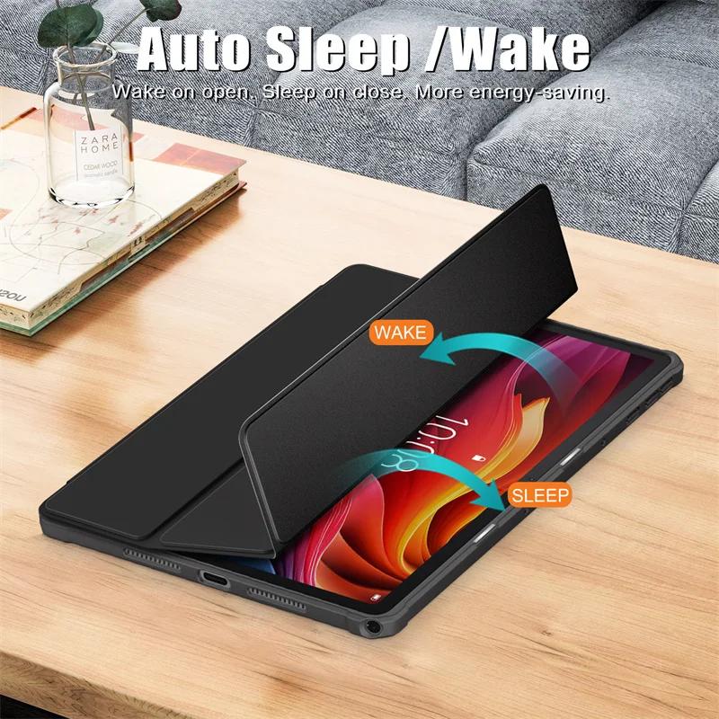 For Lenovo Tab K11 Plus Case with Pen Holder Magnetic Acrylic Hard Back Stand Cover for Lenovo K11 Plus 11.45 Inch Tb352fu Case