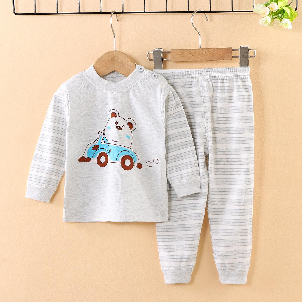 

Новое детское осенне-зимнее цветное хлопковое нижнее белье, для маленьких и средних детей, для мальчиков и девочек, осенняя одежда из чистого хлопка, длинные брюки 80cm