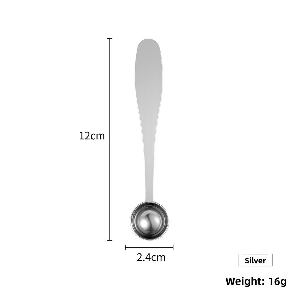 4g Stainless Steel Measuring Spoon, Ins Style Integrated Powder Scoop for Coffee Milk Tea Baking Kitchen Seasoning Tools