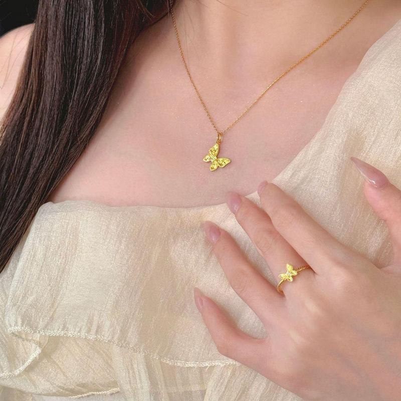 Creative Design Charm Diamond Set Butterfly rings for women New in Fashion Light Luxury Adjustable Female Ring Party Jewelry
