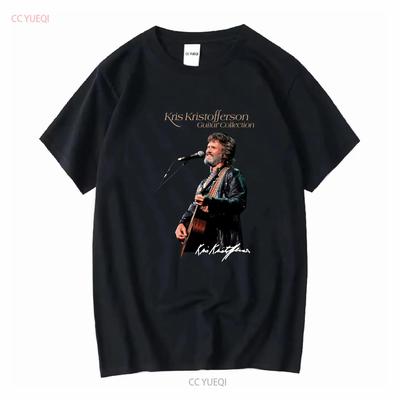 Nueva Camiseta de Guitarra Kris Kristofferson Negra Todas las Tallas TMB2292 Manga Larga o Corta Vintage Lavada Ligeramente Estirada