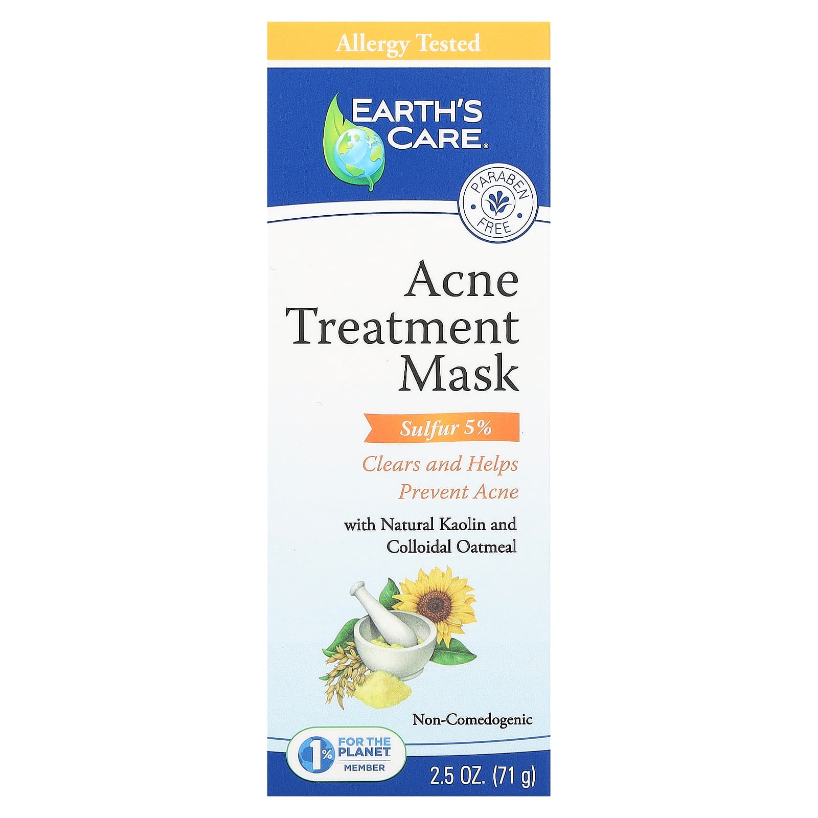 

Earth s Care Маска для лица от акне, 71 г(2.5 унции)
