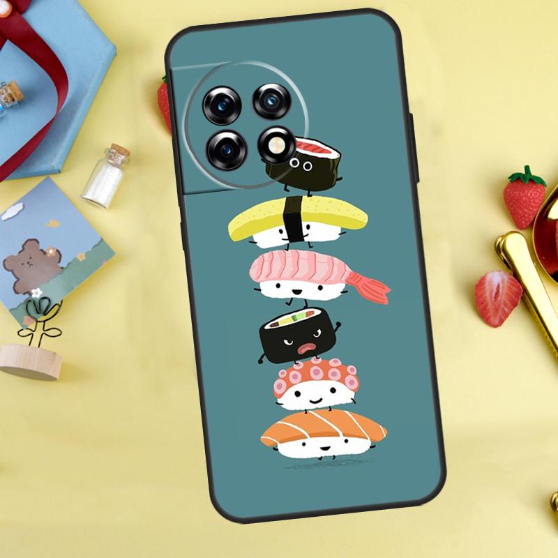 Sushi Food Cover For OnePlus 13R 13 12 12R 11 10 Pro 8T 10T OnePlus Nord 4 CE 2 3 Lite N30 N10 N20 Case