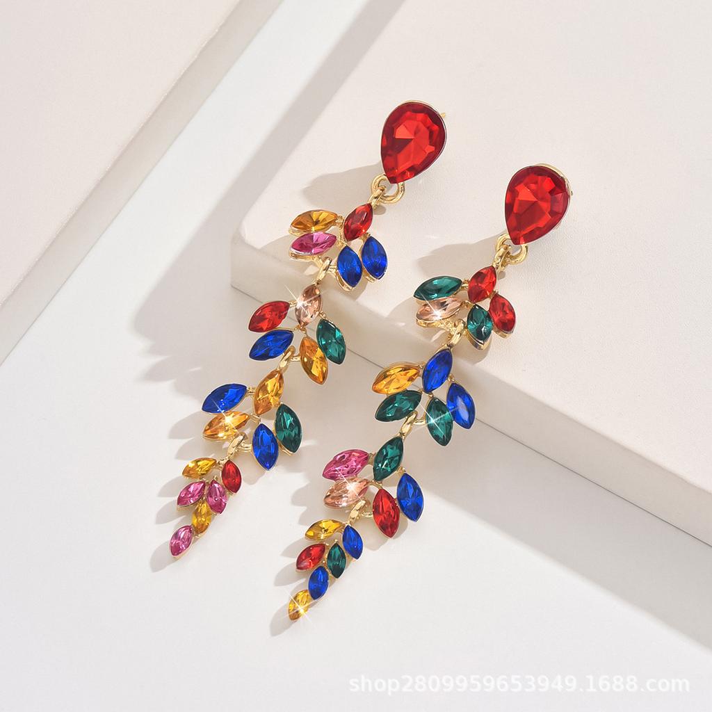 High-end fashion earrings Phoenix water drop shape long women's accessories pendant earrings