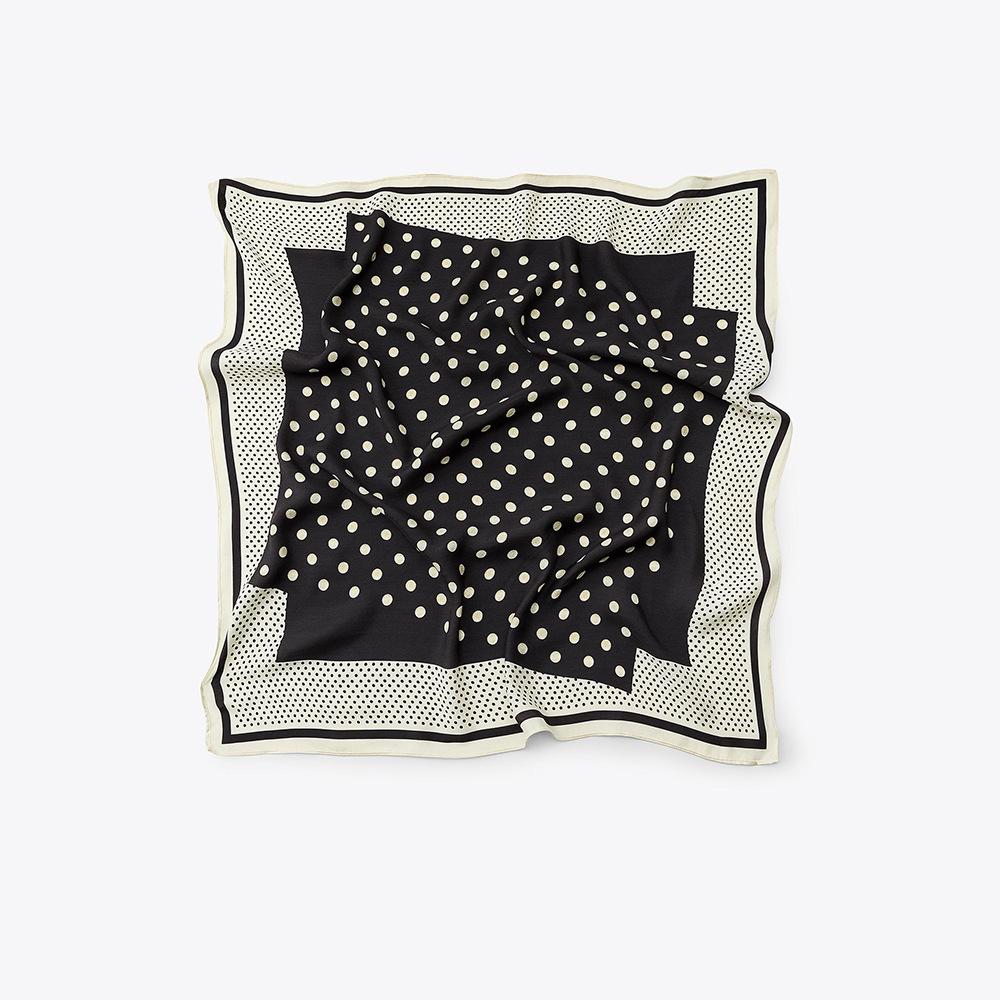 Spot za home 11 years spring and summer fashion polka dot printing square scarf large size silk cotton silk scarf scarf shawl sun protection