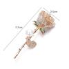 Elegant Gold Color Rose Flower Brooches For Women Alloy  Bouquet Brooch Wedding Coat Dress Decoration Gifts