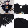 Cute Toddler Baby Boys Girls Halloween Bat Costume Romper And Hat Outfit For Parties