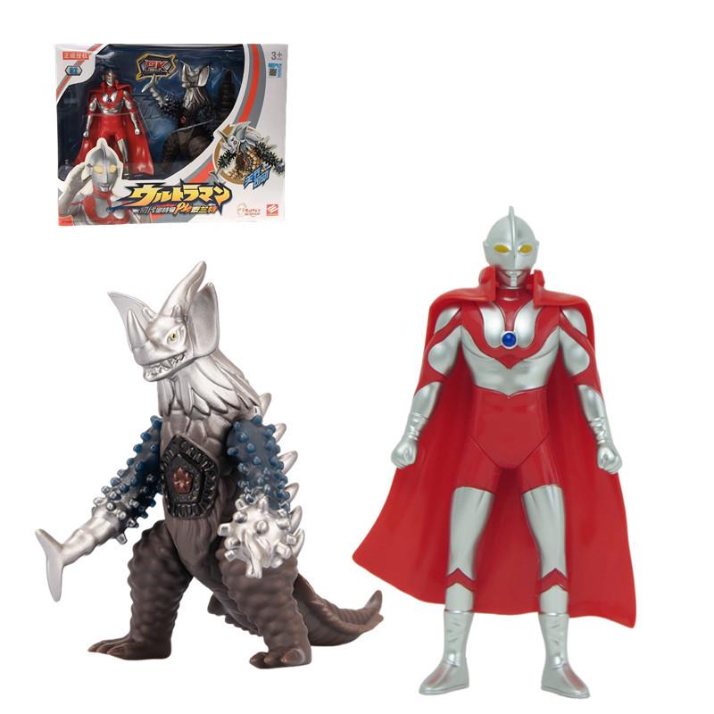 Official Ultraman First Gen Figure & Red King Soft Vinyl Monster Set