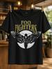 Foo Fighters Moth Design With Full Moon Circle Muted Gold Title And Dark Vintage Nature Style Unisex All TShirt