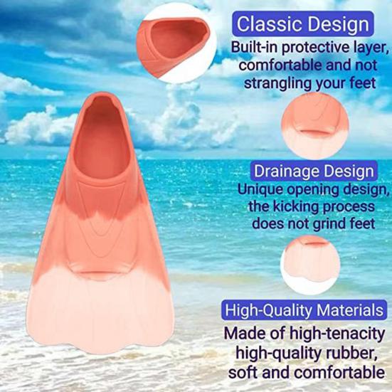 Swim Fins Reusable Professional Strong Toughness Diving Training Feet Lap Swimming Snorkeling Fins Children Flippers Water Sports