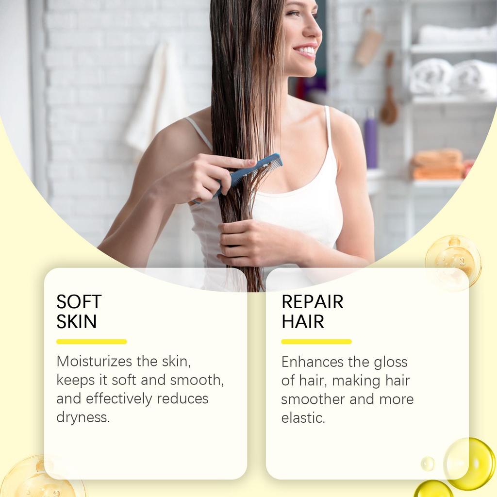 Bio-Jojobaöl Reduziert Frizz Spliss Haarbruch Nährende Wurzelglättende Hainessenz Porenverkleinernd Zarte Hautpflege Serum