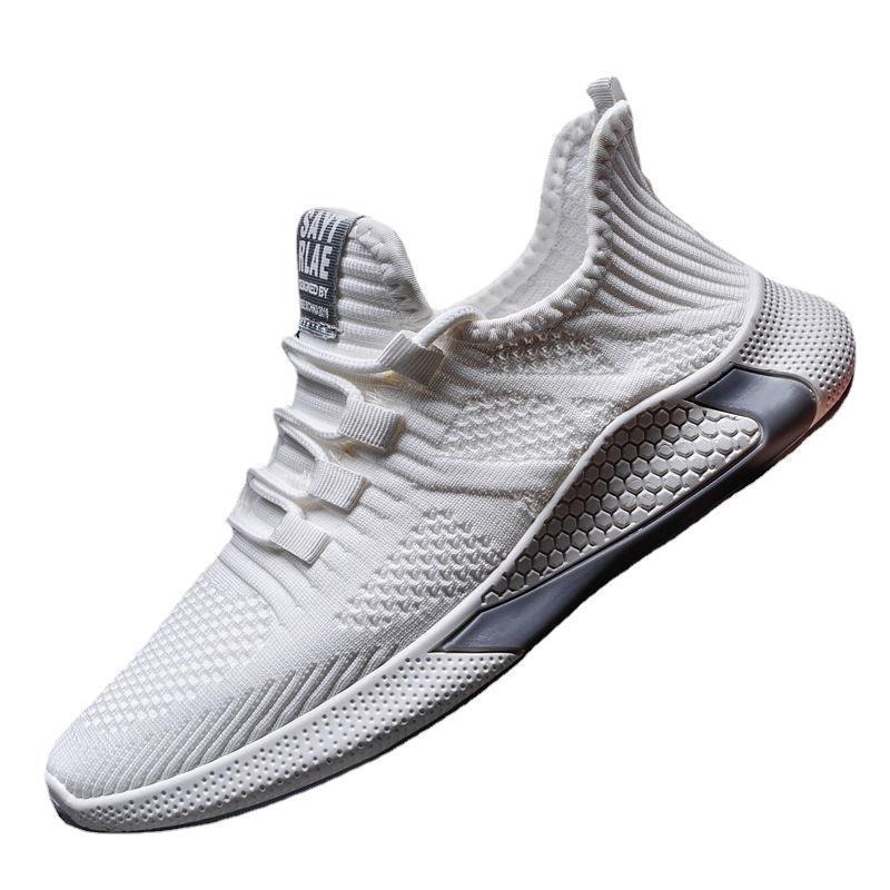 2025 Supply New Summer Men's Shoes Fly-woven Breathable Casual Men's Shoes Mesh Soft-soled Sports Shoes Men's Korean Version Trendy Shoes