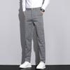 Tendenza Moda Britannica Uomo Business Plaid Pile/Regolare Casual Leggings a Righe Vestibilità Slim Pantaloni Caldi